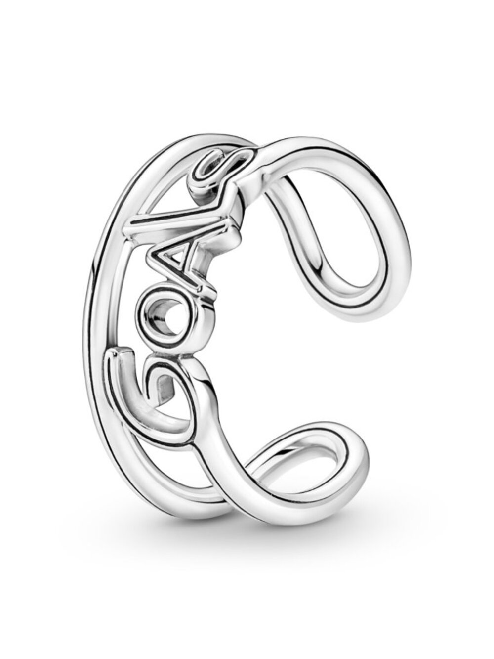 Sterling Sterling Vibes Open Ring Sz 6.75